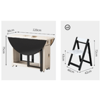 Solid wood folding dining set with smooth surface, easy mobility, and stable design