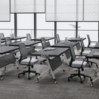 Foldable minimalist conference table perfect for business meetings and training sessions