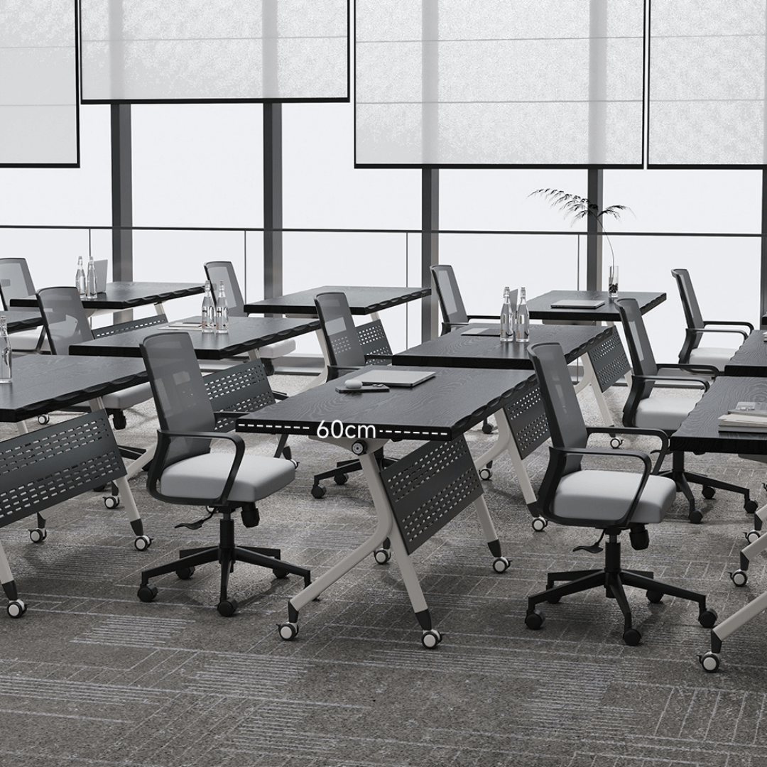 Foldable minimalist conference table perfect for business meetings and training sessions