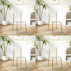 Contemporary Acrylic Dining Chair for Living Room and Kitchen Dining Chairs