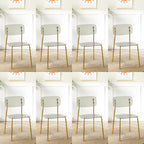Transparent acrylic dining chair with modern design, perfect for living room and kitchen seating
