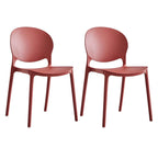 Modern acrylic dining side chair with open back, 32 inches tall, ideal for restaurant seating