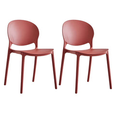 Modern Plastic Open Back Dining Side Chair 32"H Acrylic Dining Chair for Restaurant Dining Chairs