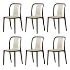 Low-back plastic and acrylic side chair with modern style for kitchen and dining areas