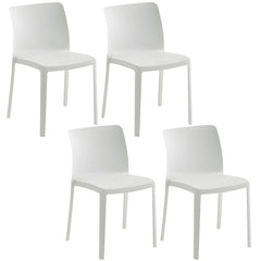 Scandinavian Plastic & Acrylic Kitchen & Dining Chair with Low Back Dining Chairs