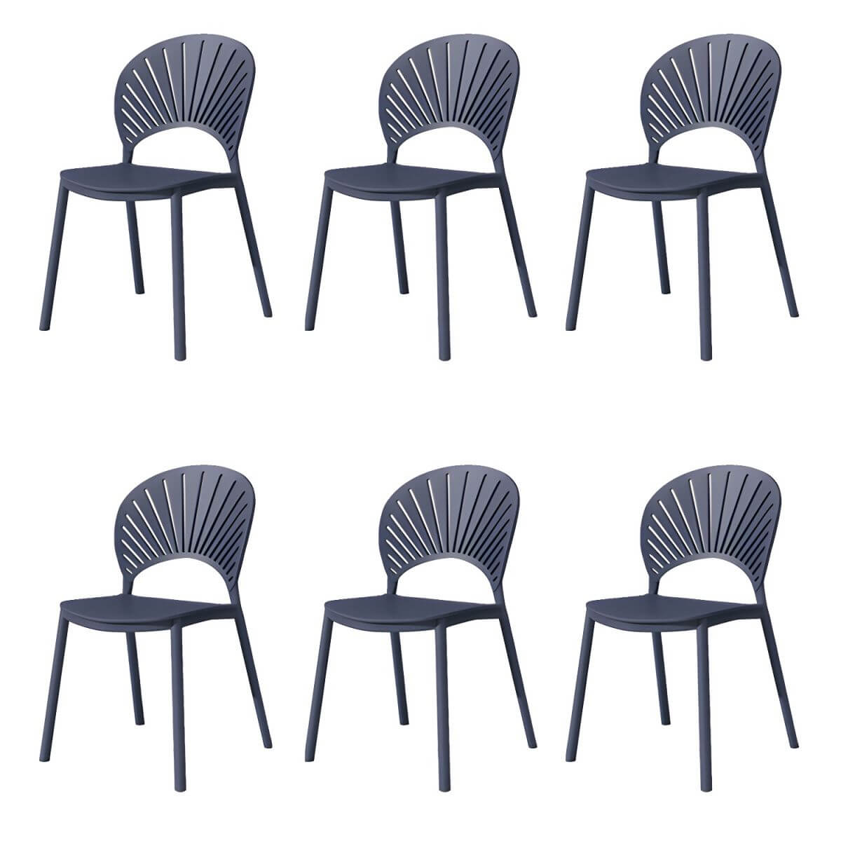 Scandinavian style plastic and acrylic side chair with low back for kitchen and dining