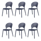 Scandinavian style plastic and acrylic side chair with low back for kitchen and dining