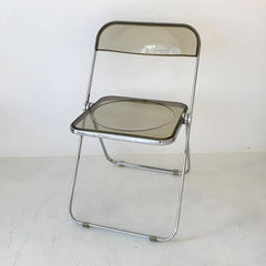 Contemporary Acrylic Open Back Folding Armless Chair for Dining Room Dining Chairs