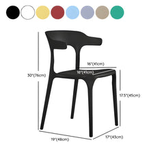 Nordic Backrest Armrest Acrylic Chair with Acrylic Legs for Dining Room Dining Chairs