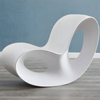 Contemporary plastic and acrylic rocking accent chair with modern design main product image