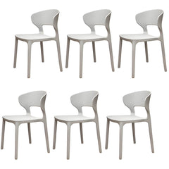 Scandinavian Stackable Side Chair with Open Back and Plastic & Acrylic Material Dining Chairs
