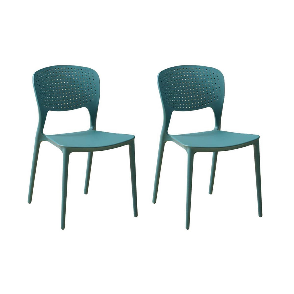 Stackable Scandinavian style plastic and acrylic side chair for dining room