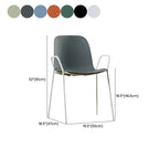 Scandinavian stackable kitchen chair with plastic and acrylic seat and metal legs