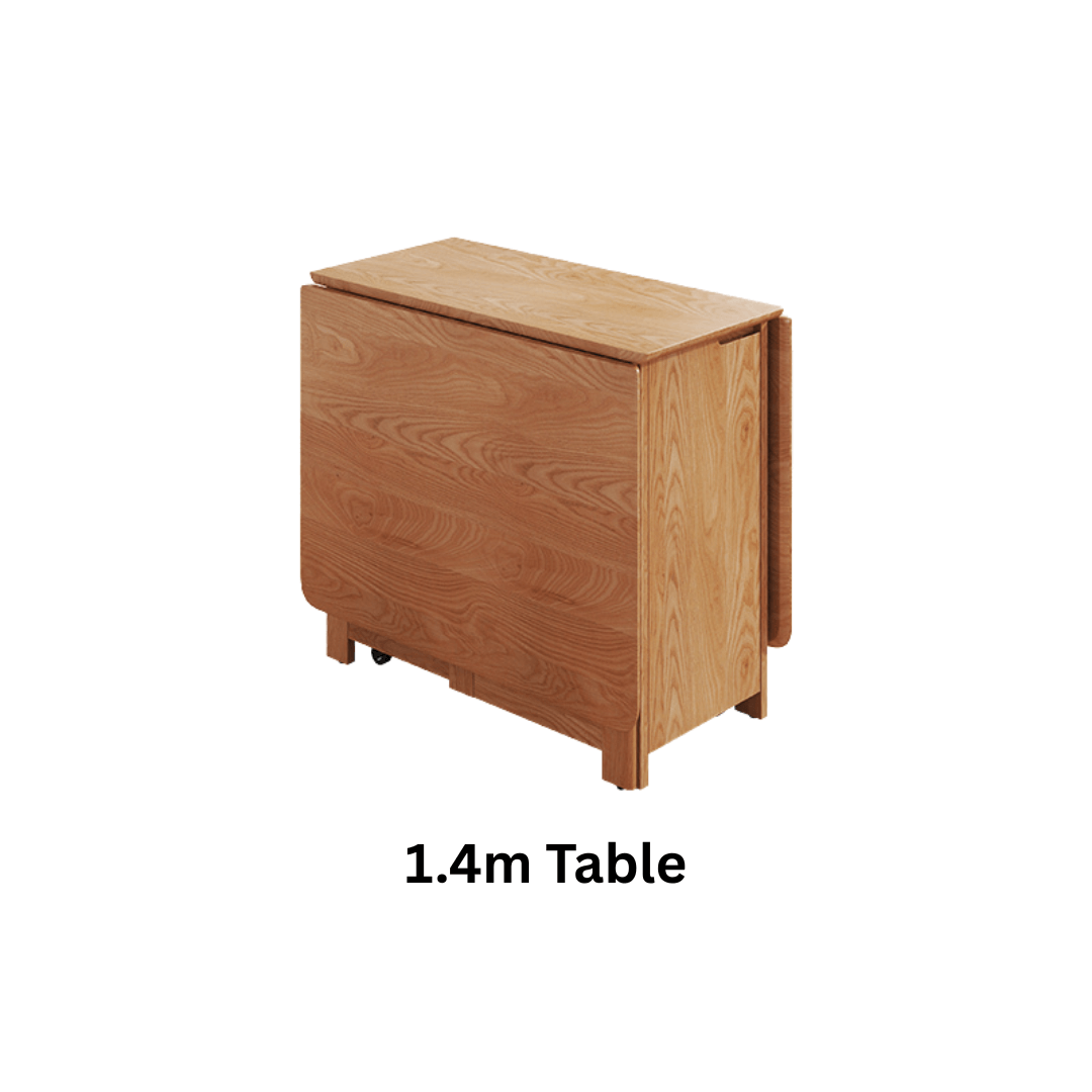 Solid wood folding dining set with chairs, versatile and space-saving furniture for dining rooms