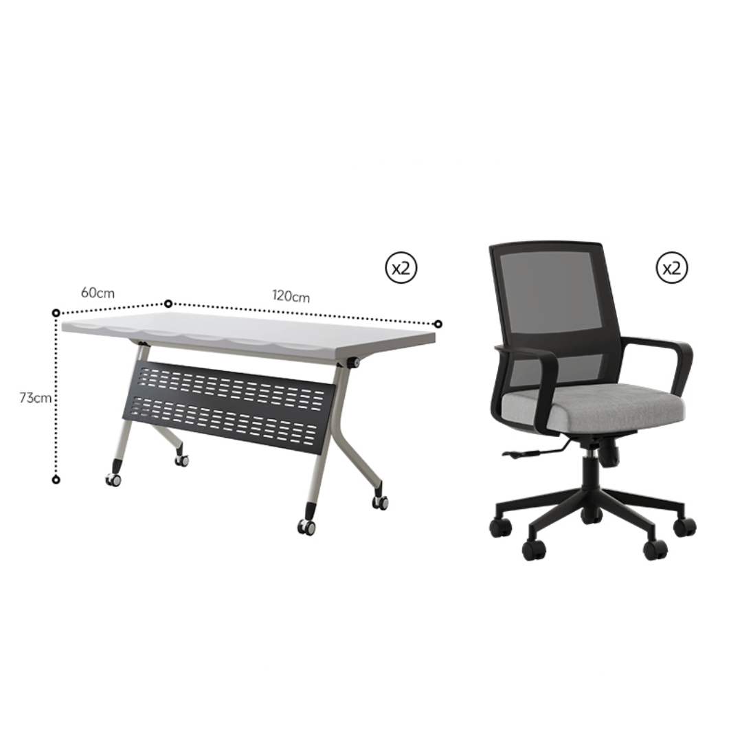 Foldable meeting table that is durable, lightweight, and easy to store