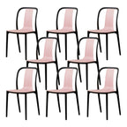 Low-back plastic and acrylic side chair with modern style for kitchen and dining areas