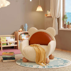 Teddy Plush Children's Solid Wood Sofa