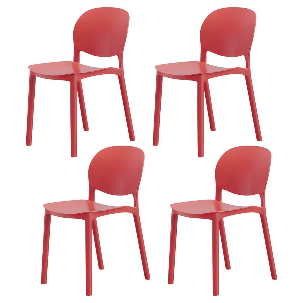 Stackable Nordic dining chair with acrylic legs and ergonomic backrest for modern dining rooms