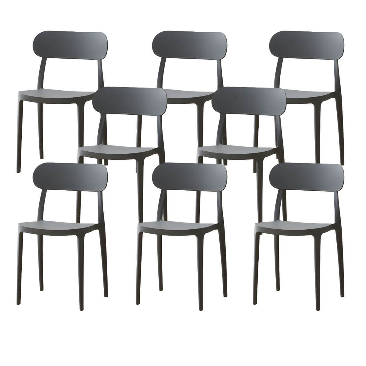 Modern Scandinavian dining chair made of plastic and acrylic, perfect for kitchen and dining areas