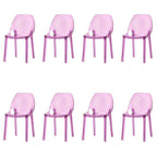 Armless acrylic side Parsons dining chair for indoor home use