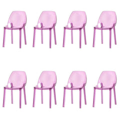Home Indoor Armless Dining Chairs Acrylic Side Parsons Chair Dining Chairs