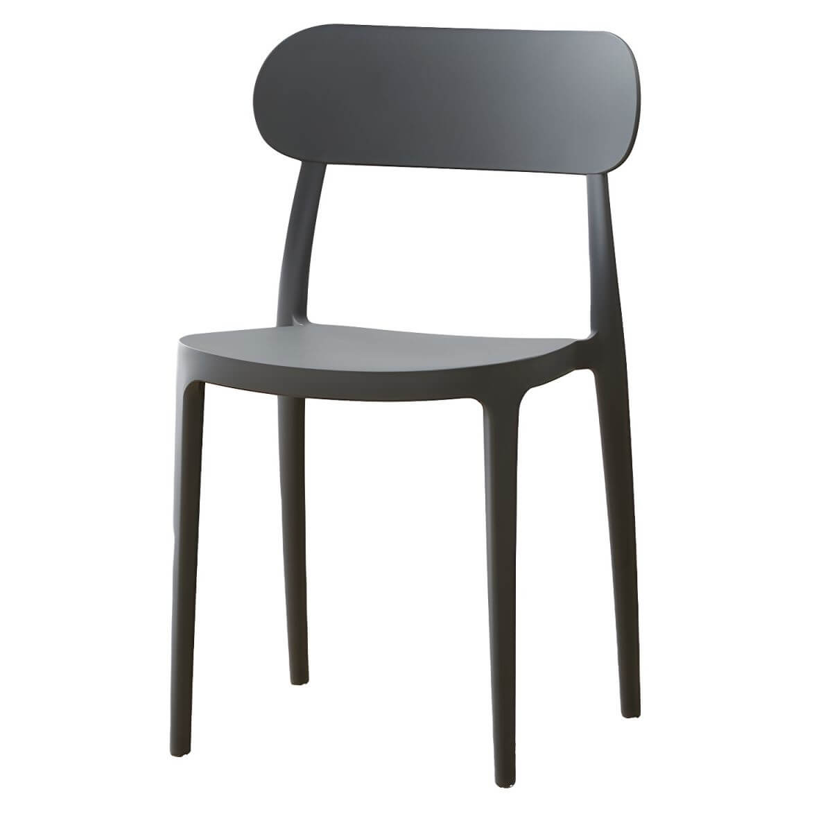 Modern Scandinavian dining chair made of plastic and acrylic, perfect for kitchen and dining areas