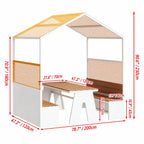 Canopy Pavilion Outdoor Dining Bench Set with Aluminum Frame and Privacy Panels Dimensions