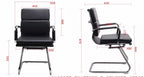 Cantilever Executive Office Chair – Black Faux Leather with Chrome Base