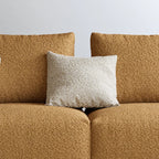 Caramel Textured Modular Sofa with Low Lounge Silhouette