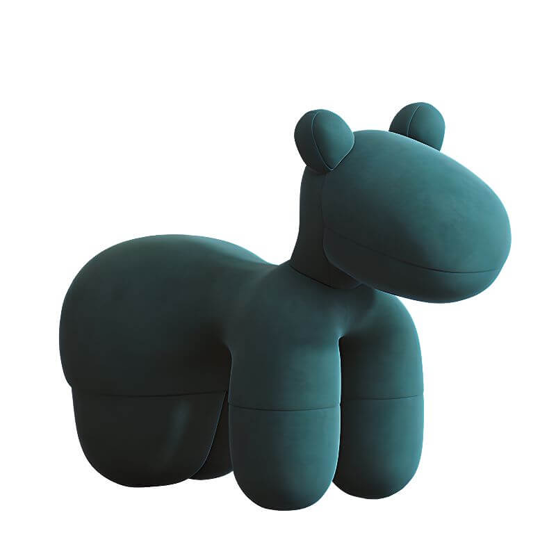 Caramel Upholstered Animal-Themed Chair for Kids Playroom