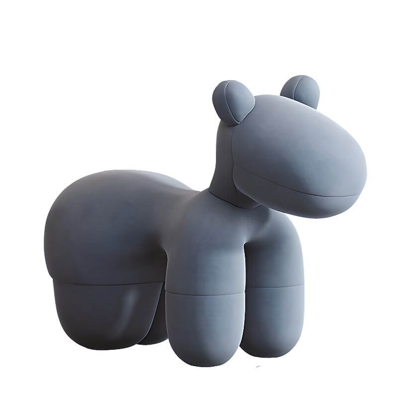 Caramel Upholstered Animal-Themed Chair for Kids Playroom