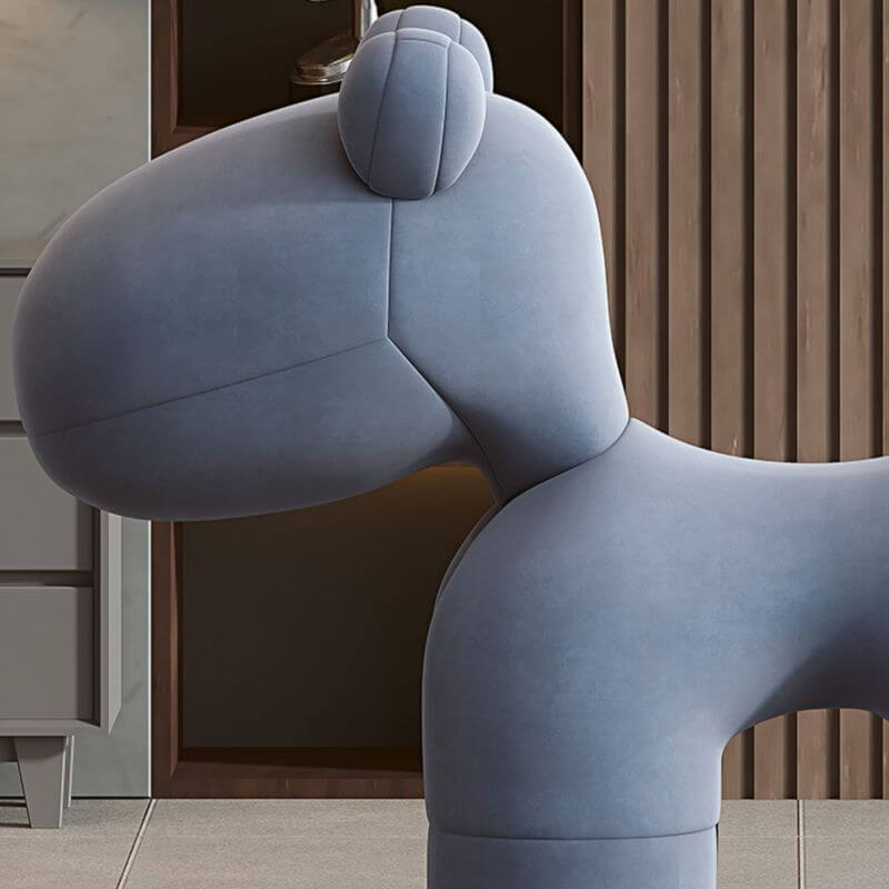 Caramel Upholstered Animal-Themed Chair for Kids Playroom