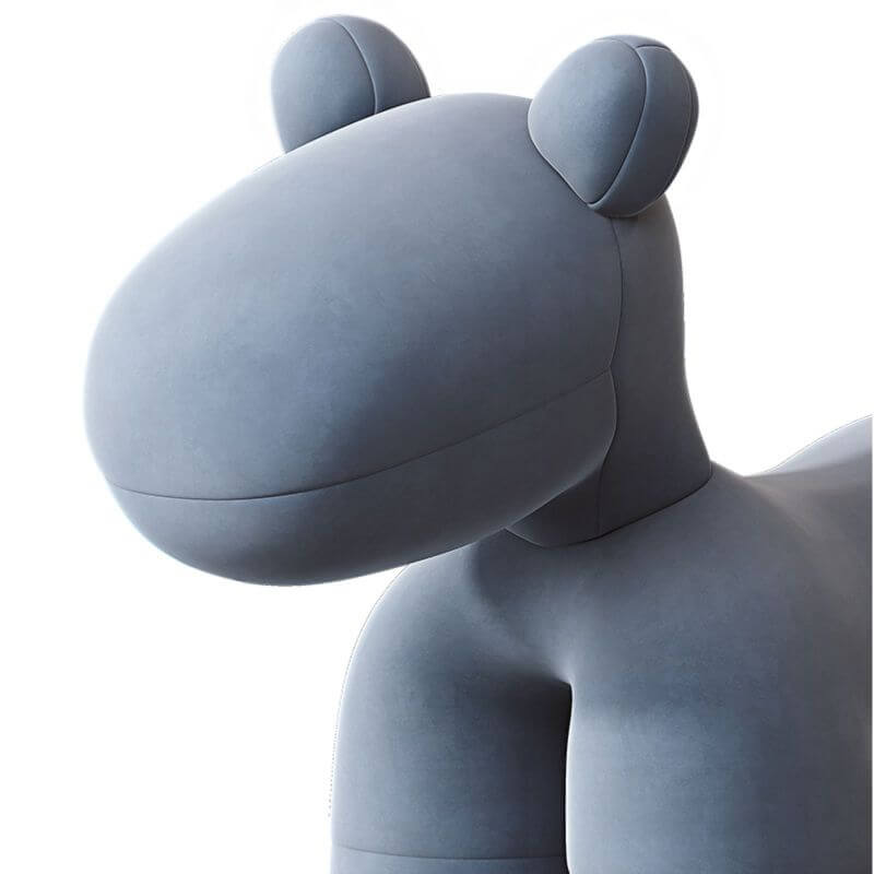 Caramel Upholstered Animal-Themed Chair for Kids Playroom