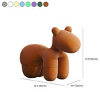 Caramel Upholstered Animal-Themed Chair for Kids Playroom Dimensions