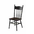 Carved High-Back Windsor Chair Series in Rustic Solid Wood for Dining and Study