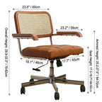 Cashew Curve Wooden Office Desk With Hidden Drawer and Sculptural Base Dimensions