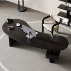 Cashew Curve Wooden Office Desk With Hidden Drawer and Sculptural Base Main Product Image