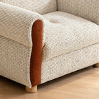Cat Ear Kids Sofa Chair in Cream Boucle for Reading Corners