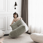 Caterpillar Themed Kids Sofa - Soft Sherpa Upholstery