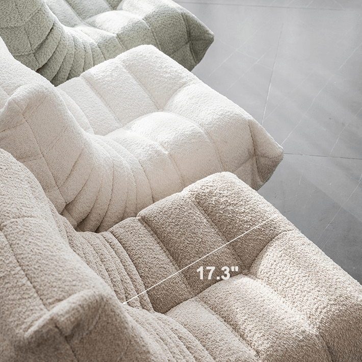 Caterpillar Themed Kids Sofa - Soft Sherpa Upholstery