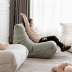 Caterpillar Themed Kids Sofa - Soft Sherpa Upholstery