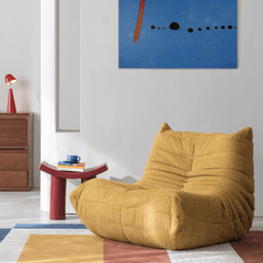 Caterpillar Themed Kids Sofa - Soft Sherpa Upholstery