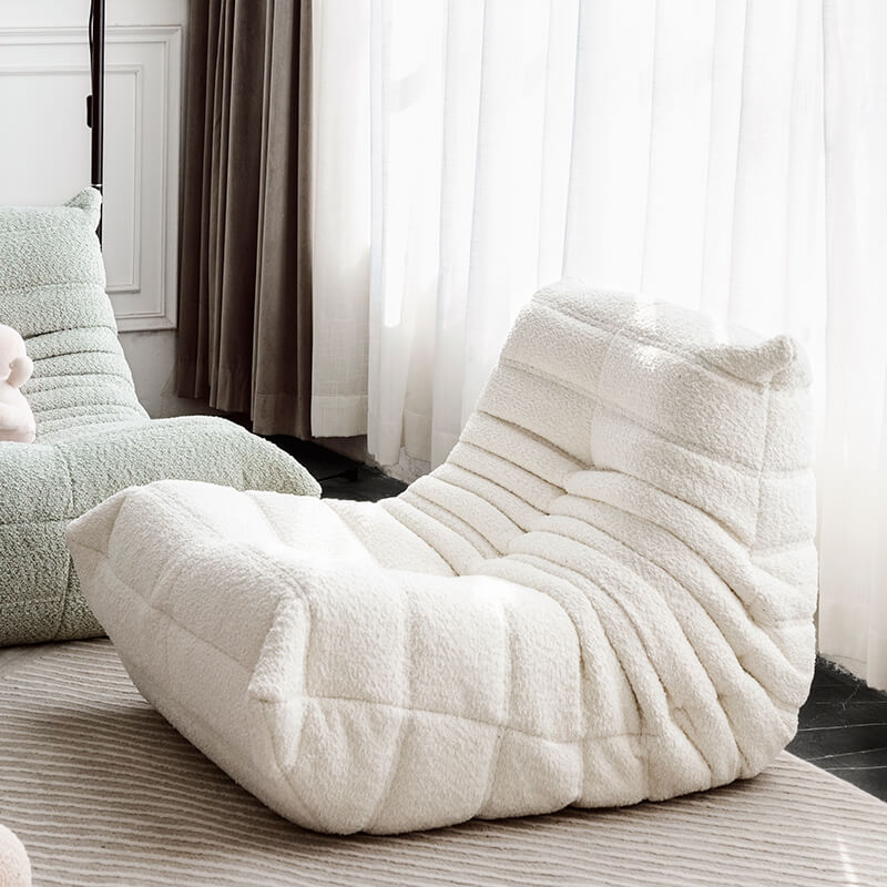 Caterpillar Themed Kids Sofa - Soft Sherpa Upholstery