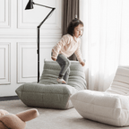 Caterpillar Themed Kids Sofa - Soft Sherpa Upholstery