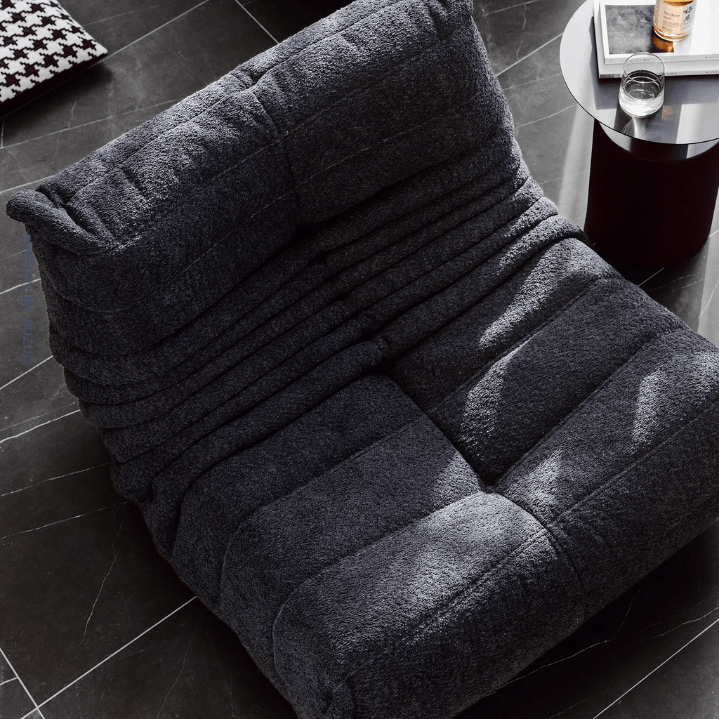 Caterpillar Themed Kids Sofa - Soft Sherpa Upholstery