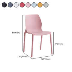 Modern Scandinavian Style Stackable Plastic & Acrylic Chair for Kitchen & Dining Dining Chairs