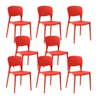 Stackable Scandinavian style plastic and acrylic side chair for dining room