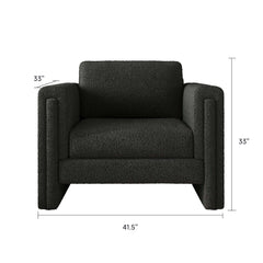 Modern Single Upholstered Sofa Armchair Teddy Fabric or Cotton Linen Blend Options