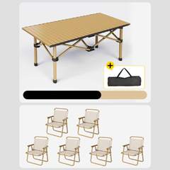 Durable Outdoor Dining Set - Foldable Chairs and Table, Perfect for Camping & Backyard BBQs