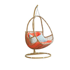 Tropical Unfinished Color Metal Stand Porch Swing with Stand, Pads & Chain for 2 Porch Swings